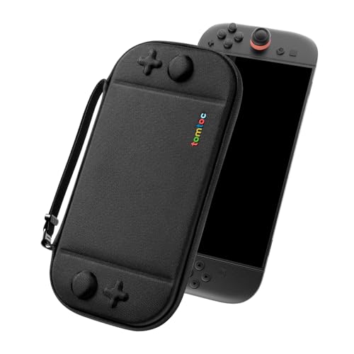 tomtoc Funda para Nintendo Switch 2 (2025), Estuche Delgado Case con 12 Cartuchos de Juego, Bolsa Viaje Transporte Portátil rígido para Consola con Patente Original y protección de Grado Militar