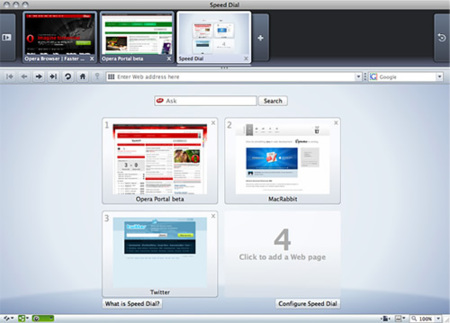 Opera 10.10 con Opera Unite