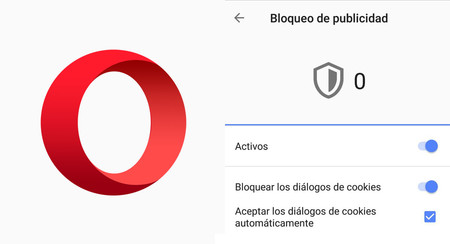 Opera para Android te permite bloquear los avisos para que aceptes cookies y políticas de privacidad
