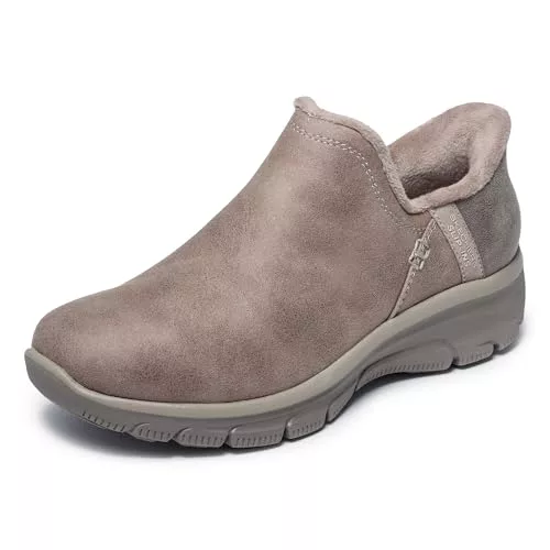 Skechers Zapatos fáciles de llevar modernos para mujer con manos libres, gris topo, 35 EU
