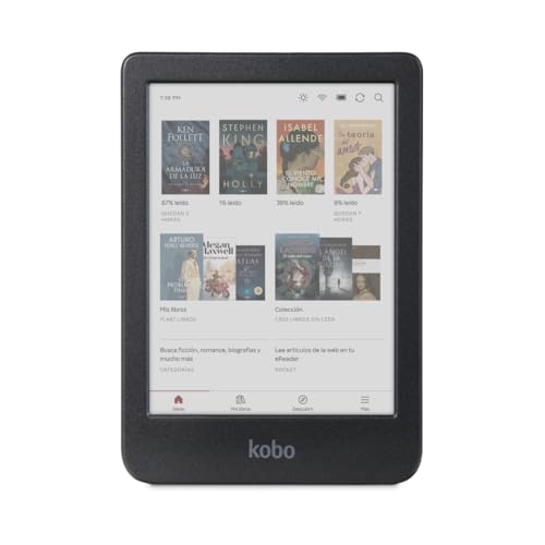 Kobo Clara Colour | Lector electrónico a Color | Pantalla E-Ink Kaleido™ 3 de Color sin Reflejos de 6 Pulgadas | Opción de Modo Oscuro | Resistente al Agua| Audiolibros | 16 GB de Almacenamiento