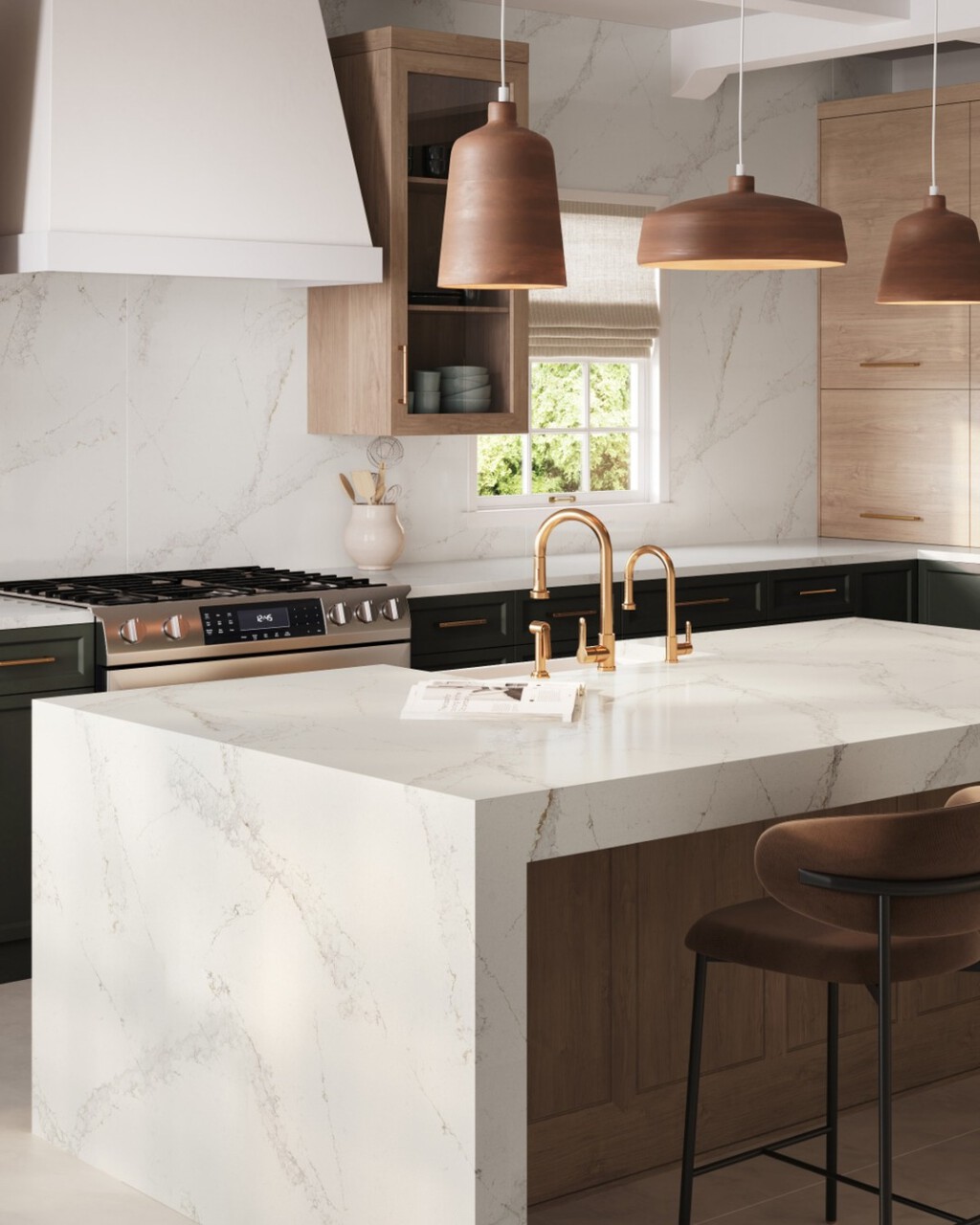 Esta es la opción low cost de Leroy Merlin para  renovar la encimera de la cocina sin obras y con un elegante acabado efecto mármol