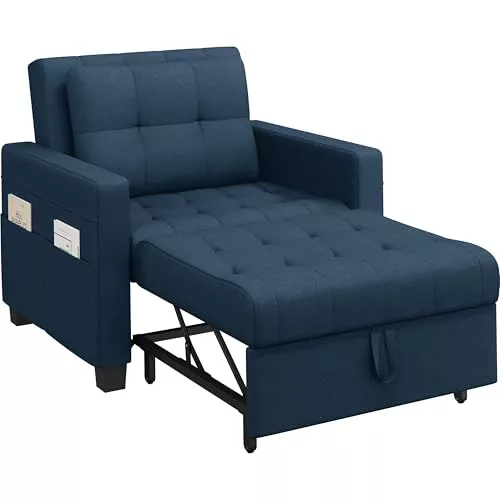 Yaheetech 3 En 1 Sofá Cama Sillón Relax Sofá Individual de 1 Plaza 