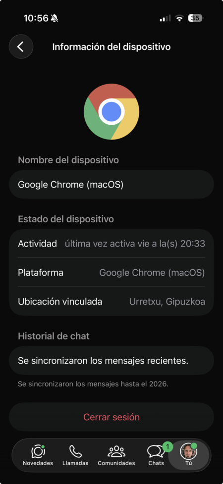 Hora ubicación