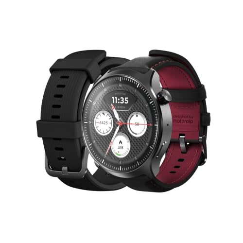 Moto Watch Ultra con correas de reloj | Pantone Black Beauty