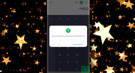 Si quieres usar la calculadora científica de Alcatel... debes puntuar cinco estrellas
