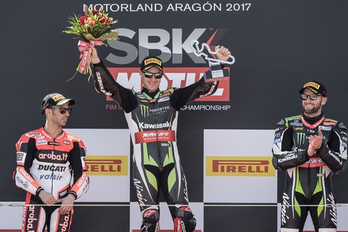 Jonathan Rea sigue imparable y consigue su quinta victoria consecutiva en la primera carrera de Aragón