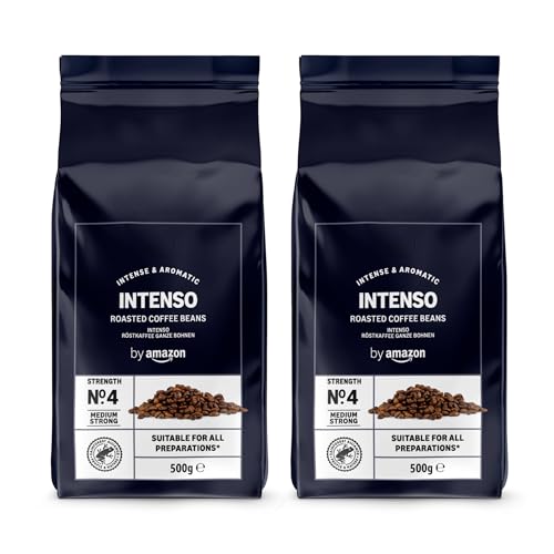 by Amazon Granos de Café Intenso, Tostado Ligero, 1kg