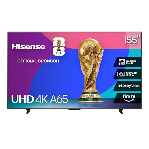 Smart TV Hisense  UHD 4K A65N de 55 Pulgadas con Fire TV (+ 10% de descuento con cupón)