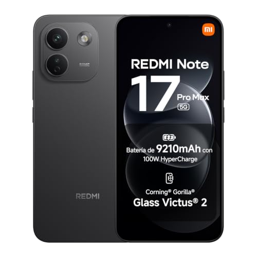 REDMI Note 17 Pro MAX 5G, Smartphone 8+512GB, Negro, batería de 9210mAh