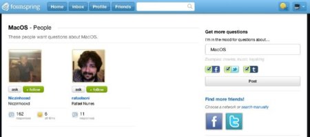 Formspring sigue mejorando y nos sugiere a usuarios que compartan nuestros intereses
