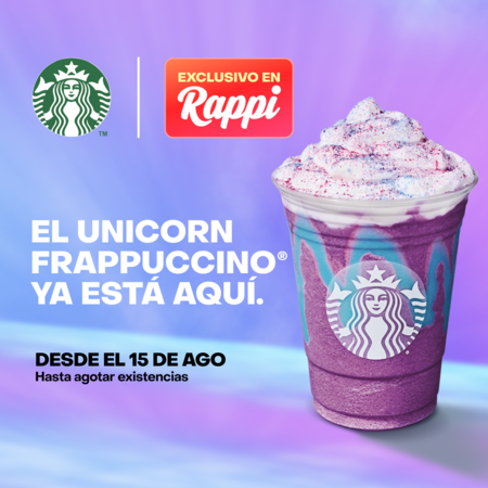 El Unicorn Frappuccino está de vuelta: Rappi y Starbucks reviven la bebida tras casi una década