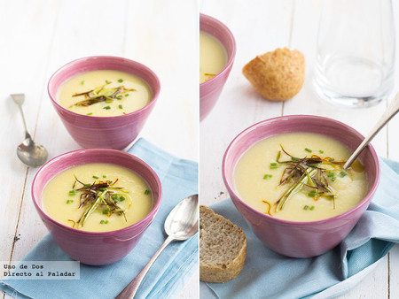 Receta de crema de coliflor al azafrán
