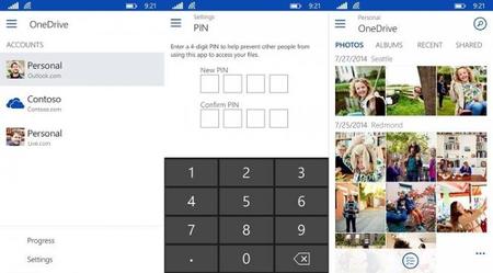 OneDrive para Windows Phone tendrá protección con código PIN, múltiple cuentas, y más en la próxima actualización