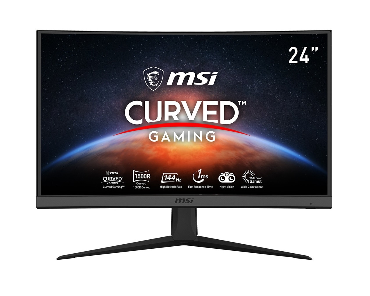 Monitor PC Gaming curvo 60 cm (23,6") MSI Optix G24C6, 144 Hz, Full HD FreeSync Premium