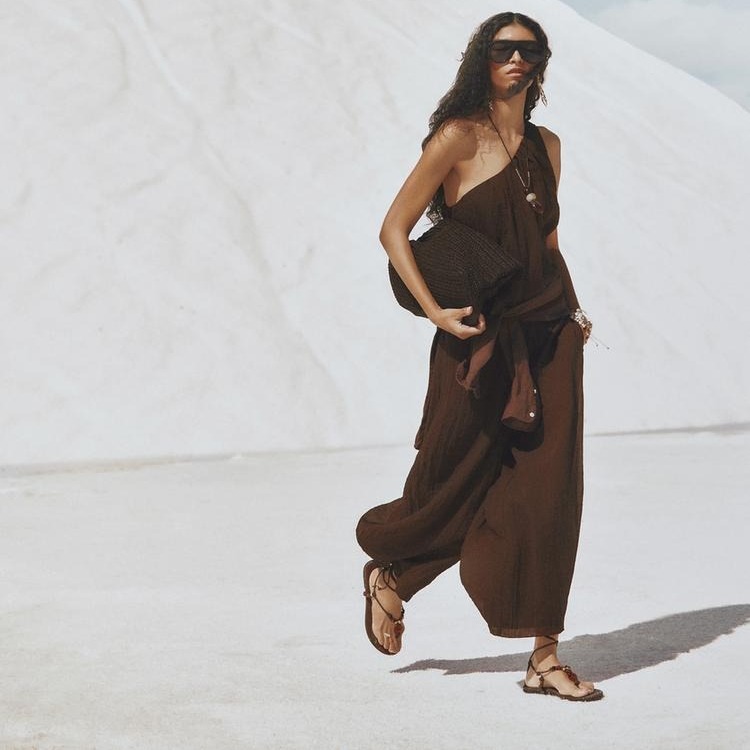 Textured baggy pants

