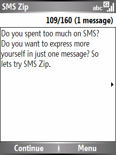SmartMadSoft SMS Zip, comprime tus SMS