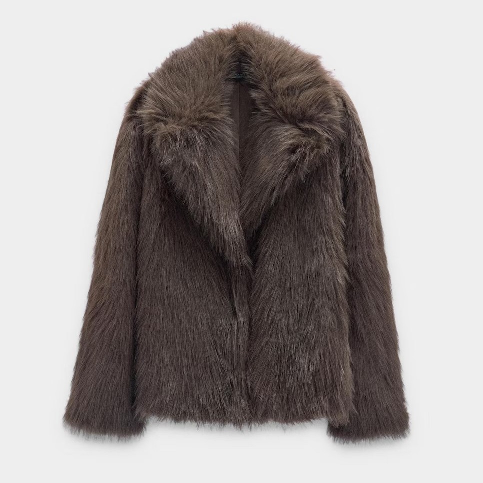 Abrigo de pelo sintético con forro interior de Parfois

