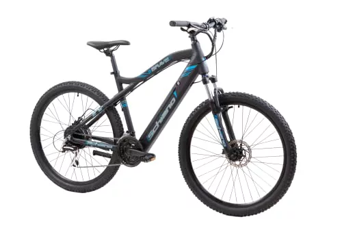 F.lli Schiano Braver, Bicicleta Electrica MTB, 27.5", Batería 36V 11.6Ah Extraíble, Motor 250W 50Nm, Bici Electrica de Montaña, Unisex Adulto, Negro-Azul