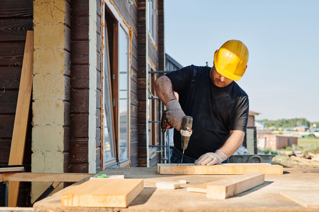 Albañil trabajando