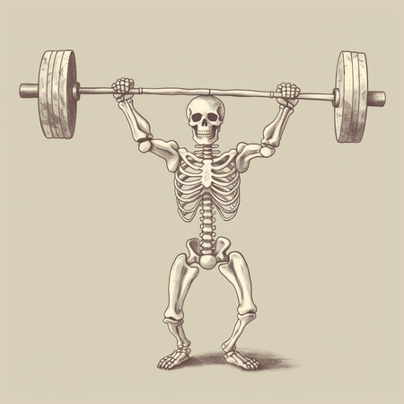 Ricky Skeleton Lifting Weights Hand Draw E6712e32 D0c4 4704 8faf F0177507708c