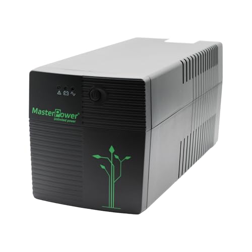 Master Power, Sistema de Alimentación Ininterrumpida SAI, UPS 1300 VA, Tensión Constante de Salida 720W, 4 Enchufes Schuko