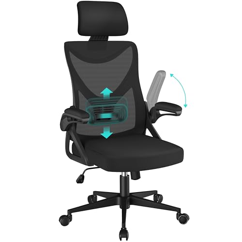 Yaheetech Silla de Oficina Ergonómica con Soporte Lumbar