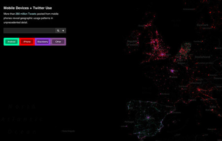 Mapa interactivo con la distribución de S.O. móviles, la imagen de la semana