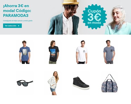 Código de descuento de 3 euros en la sección de moda de eBay con marcas como Nike, Quiksilver, Dc Shoes o Guess