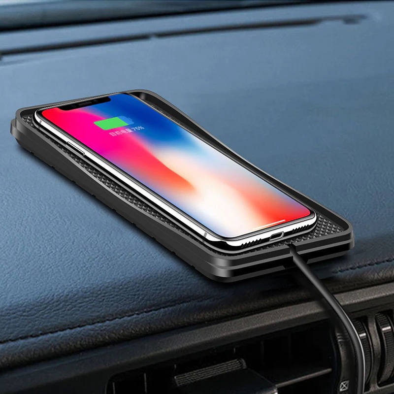 Cargador inalámbrico Universal QI para coche, almohadilla de carga rápida para samsung s9, iPhone X, 8plus, XR, 11 pro, 10W