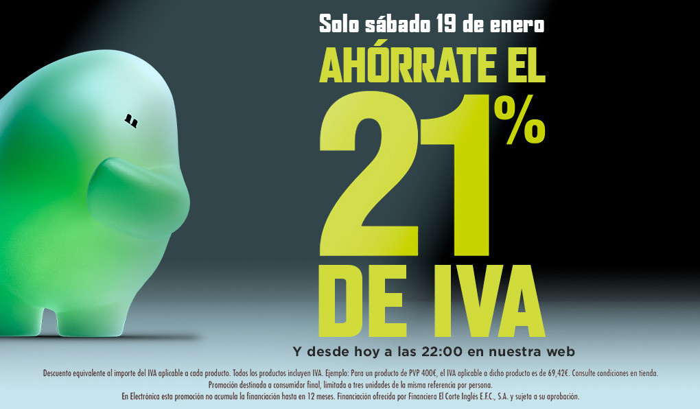Día sin IVA del El Corte Inglés: mejores ofertas en televisores, ordenadores, móviles y aspiradores
