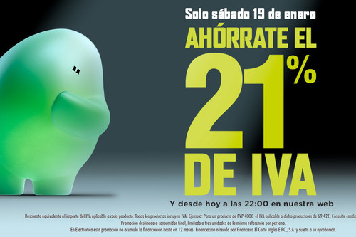 Día sin IVA del El Corte Inglés: mejores ofertas en televisores, ordenadores, móviles y aspiradores