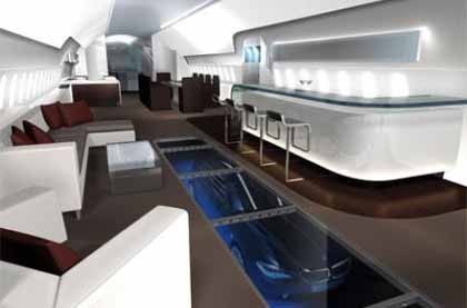 La cabina de un jet privado diseñada por BMW