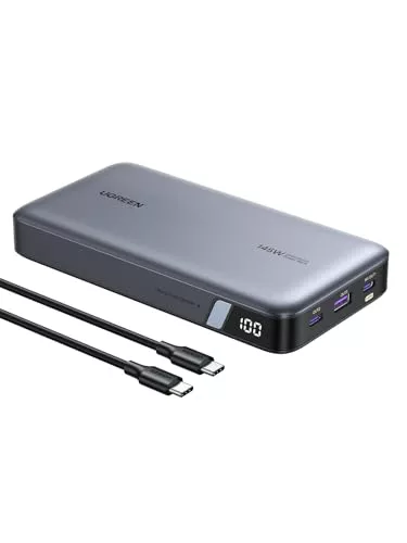 UGREEN Nexode 145W Power Bank 25000mAh Batería Externa USB C Carga Rápida PD3.1 140W 3 Puertos Cargador Portátil PC LED