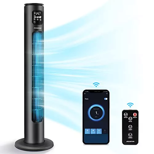 Aigostar Ventilador de Torre Inteligente con Mando a Distancia