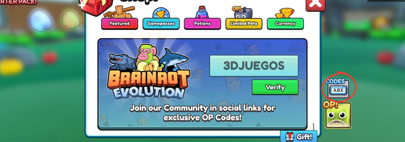Todos los Códigos de Brainrot Evolution (Marzo 2026) - Roblox - 3DJuegos