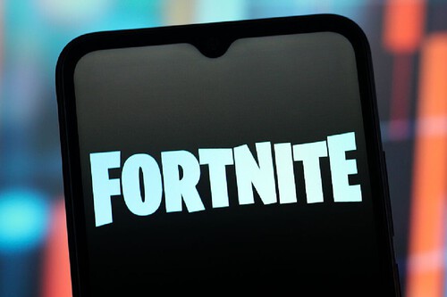 Jogo Fortnite na tela do celular