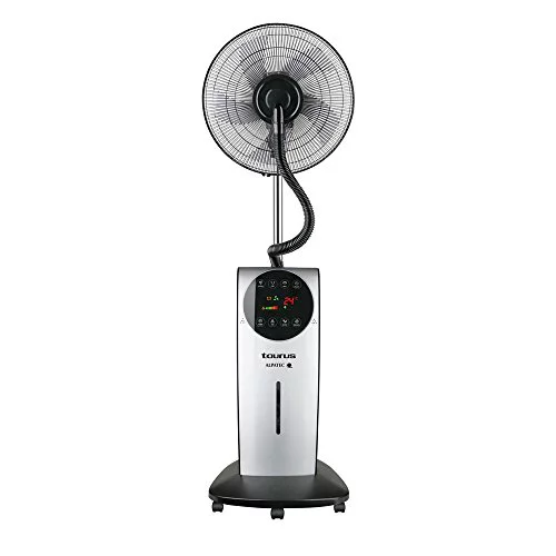 Taurus VB 02 Ventilador climatizador, nebulizador, 90 W, 0 Decibelios, Acero, Color Gris Y Negro