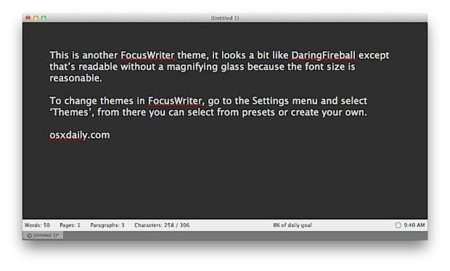 Focus Writer, otro editor de texto minimalista pero gratuito