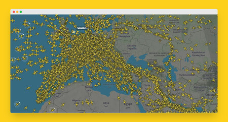El estallido de la guerra en Ucrania provoca que miles de personas entren a esta web a ver el tráfico aéreo en vivo