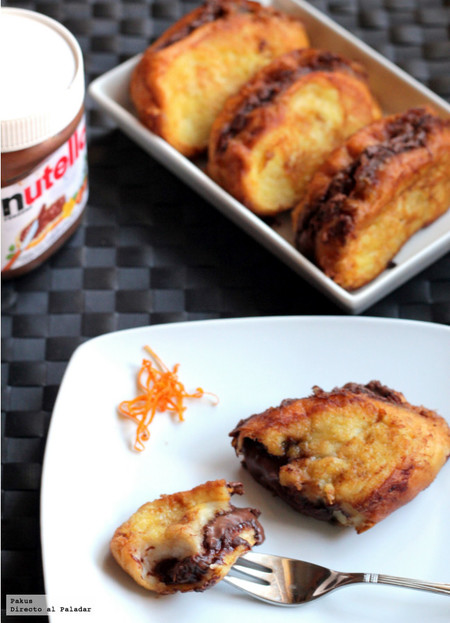 Torrijas rellenas de Nutella. Receta de Semana Santa