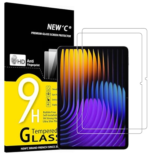 NEW'C 2 Piezas, Protector Pantalla para Xiaomi Pad 7, Pad 7 Pro, Antiarañazos, Cristal Templado Ultra Resistente