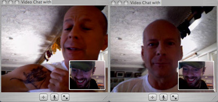 Bruce Willis utiliza iChat