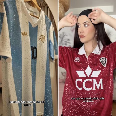El DIY más viral del momento: las camisetas de fútbol se llevan con mucho brillo