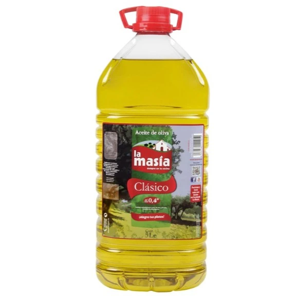 Aceite de oliva suave 0,4º La Masía garrafa 5 l