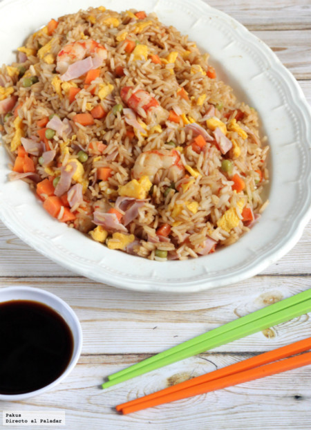 Receta de arroz tres delicias