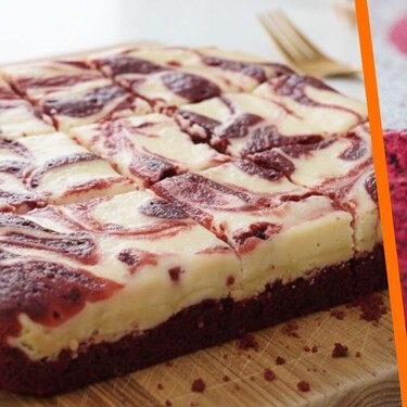 Cómo hacer brownies de red velvet con cheesecake: ideales para regalar o vender en San Valentín