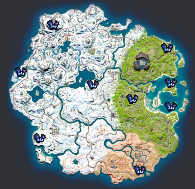 Fortnite: how and where to destroy and collect telescopes in the same game 1 Map with all the telescopes in Fortnite