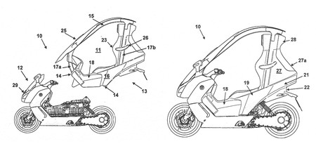 ¿Te acuerdas del poco exitoso C1? Pues BMW ha vuelto a patentar un techo para sus scooters, y ahora es modular