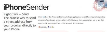 iPhonesender, manda direcciones de tu ordenador a tu iPhone o Touch